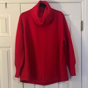 Cyrus Vibrant Red Cowl Neck Sweater